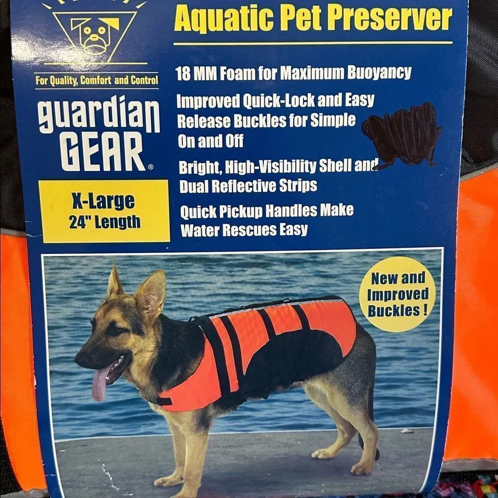 NWT Guardian Gear Aquatic Pet Preserver Lifejacket X-Large